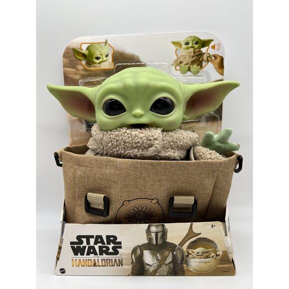 Star Wars The Mandalorian Baby Yoda 11" Talking Plush Bag NEW - Picture 3 of 12